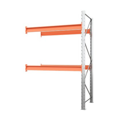 Дополнительный паллетный стеллаж 2500х1800х1100 мм. Ярусы: пол+2