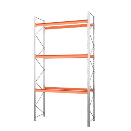 Стеллаж паллетный 5000х2700х1100 мм. Ярусы: пол+3