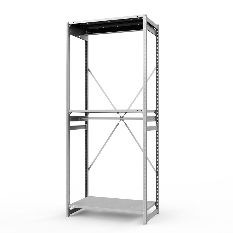 Стеллаж металлический для одежды ТСУ Универсал, 2500х1000х600 мм. полки: метал. перф. 3 шт.