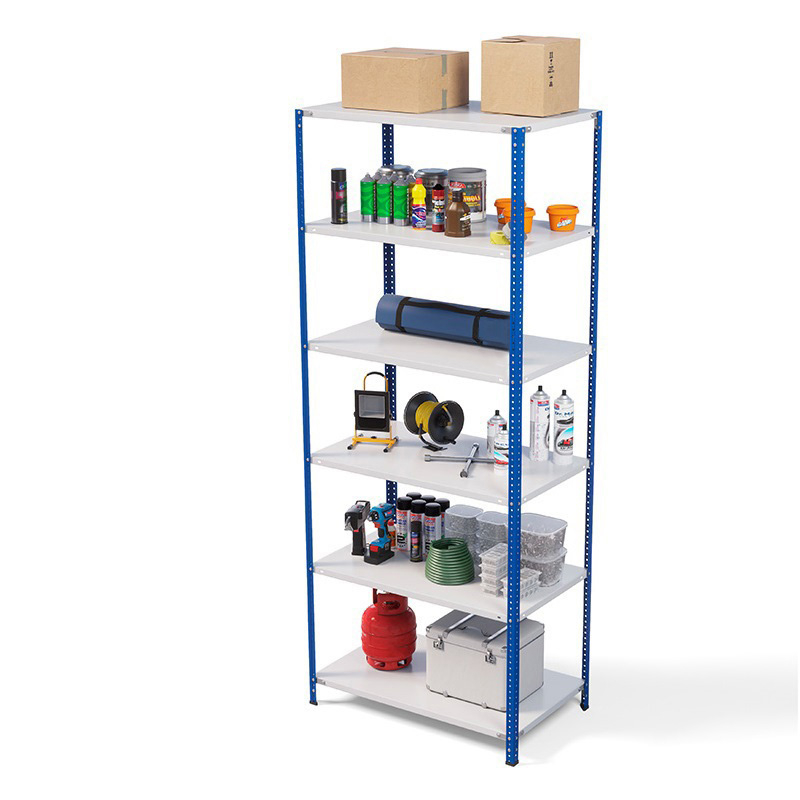 Стеллаж ТС Лайт 2500х1000х500, 6 полок, синие стойки