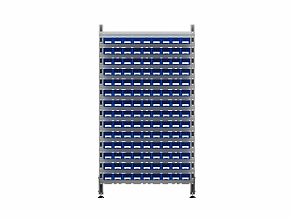 Стеллаж для пластиковых лотков SORTEX односторонний 1800x1000x450.01