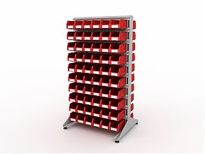 Стеллаж для пластиковых лотков SORTEX двухсторонний 1800x1000x800.02