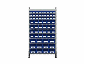 Стеллаж для пластиковых лотков SORTEX двухсторонний 1800x1000x800.04