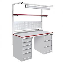 Стол металлический промышленный на базе 2-х стационарных тумб ТС (СП-1800Т1Т3) ESD