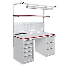 Стол металлический промышленный на базе 2-х стационарных тумб ТС (СП-1800Т1Т3) ESD