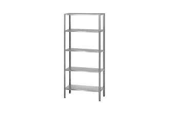 Стеллаж полочный СПЛп - 800x600x2000 Profi Inox (полка сплошная 5 шт.)