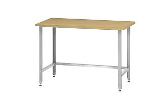 Стол кондитерский СПРн - 1200x600x860 Norma Zn, бук/40 (полка-обвязка разборная, ножка угловая)