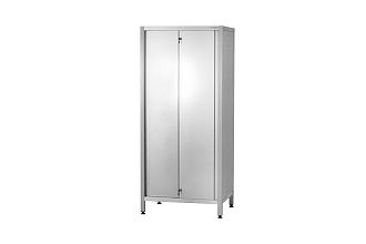 Шкаф кухонный ШЗКп - 1500x600x1800 Profi Inox, двери-купе, полки сплошн. 2 шт., без к-та замков