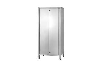 Шкаф кухонный ШЗКп - 1000x600x1800 Profi Inox, двери-купе, полки сплошн. 3 шт., без к-та замков