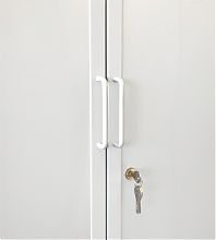 Стеллаж-шкаф СТ-300 с сетчатыми дверьми и сплошной стенкой 2000х980х500, 4 полки