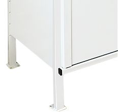 Стеллаж-шкаф СТ-300 с сетчатыми дверьми и сплошной стенкой 2000х980х500, 4 полки