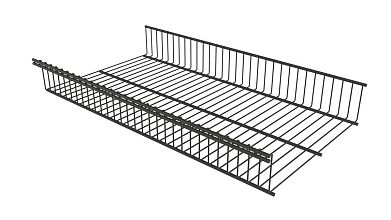 Корзина стационарная 603х340х85 (Черный)