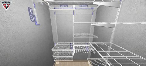 Гардеробная система GS. Гардеробная №4