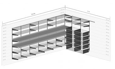Гардеробная система GS. Кладовая  №1
