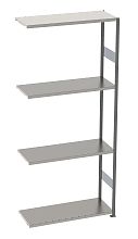 Стеллаж S90 2480х900х300, 4 полки, доп. секция