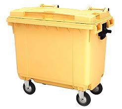 Контейнер для мусора 660 литров с крышкой на колесах