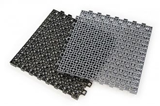 Тактильная лента угловая в алюминиевом профиле противоскользящая (клеевая основа)