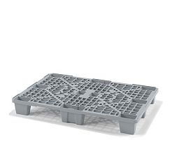 Легкий перфорированный пластиковый поддон на ножках серый 1200х800х140 (02.102.91.Q)