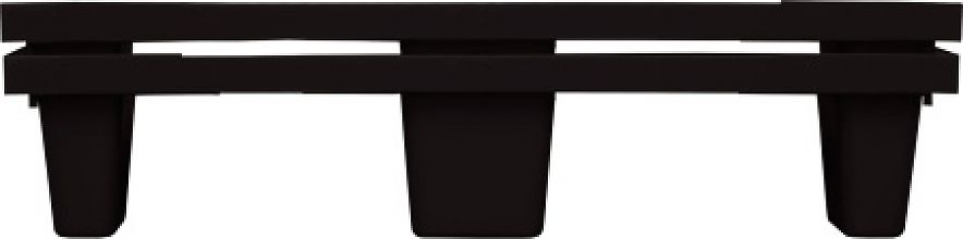 Паллет 1200х800х160 мм перфорированный на 9 ножках вкладываемый (TR 1208 L чёрный)