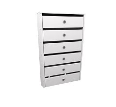 6-и секционный почтовый ящик «Сигма»