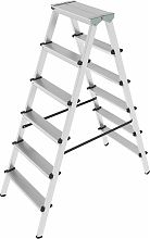 Стремянка алюминиевая двухсторонняя NV1120.6