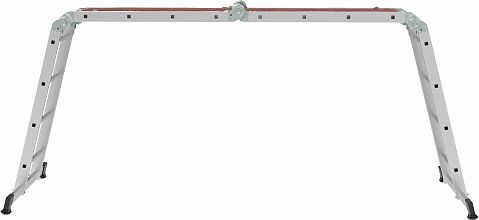 Лестница-трансформер алюминиевая с помостом, ширина 340 мм NV1330.3