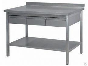 Ванна моечная односекционная сварная ВМС 1000x700x860 (с пристенным бортом)