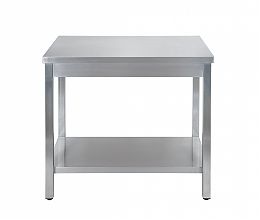 Ванна моечная односекционная сварная ВМС 1000x700x860 (полка с отверствием под смеситель)