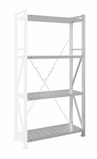 Стеллаж MS U 300x70x50/4 (Нагрузка на полку 300, перфорированная) ДС