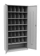 Металлический шкаф для 31 противогаза ХПГ-31, с двумя дверьми